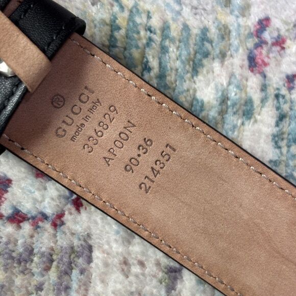 Gucci Black Interlocking G Black Belt - Picture 3 of 7